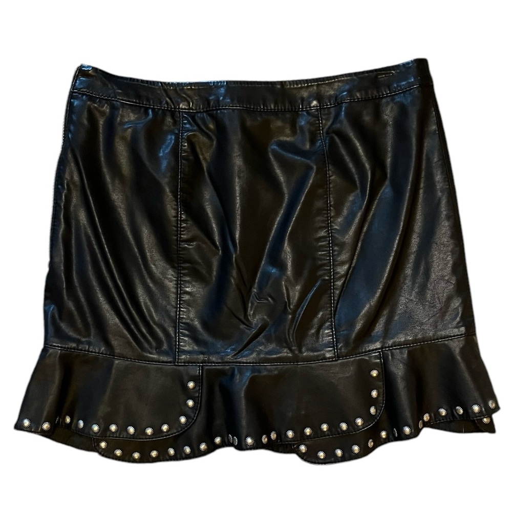 Free People Black Leather Skirt - Picture 2 of 6